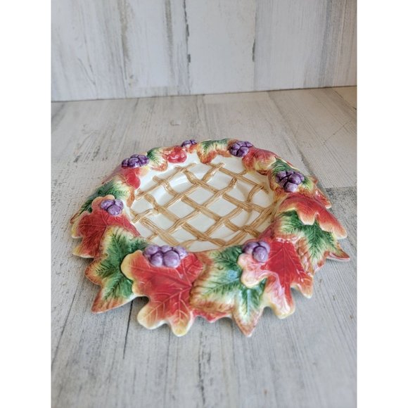 Fitz Floyd Autumn candle holder plate harvest - Picture 6 of 7